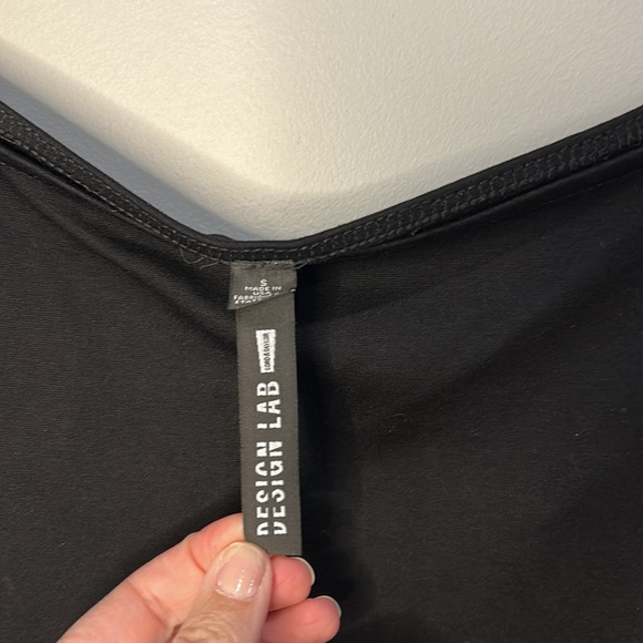 NWT Design lab off the shoulder flare sleeve bodysuit. Black color, size small - Picture 2 of 4